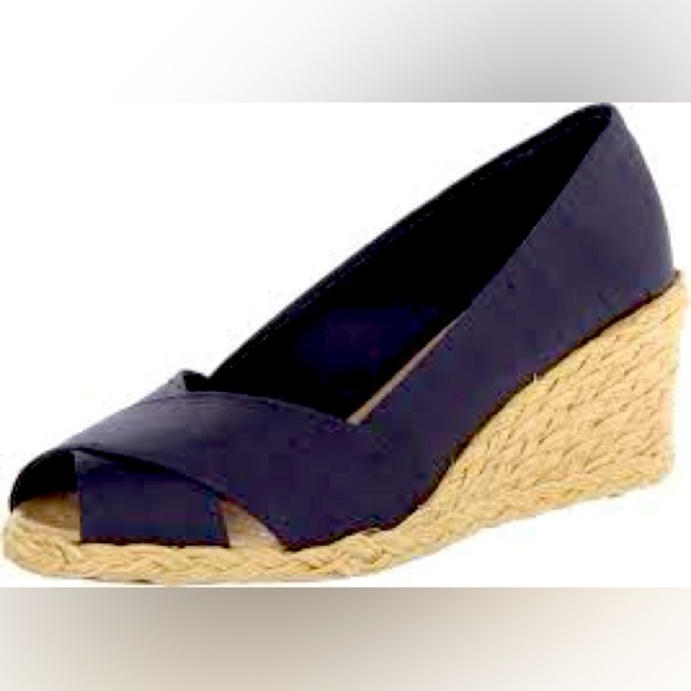 Lauren Ralph Lauren Cecilia Espadrilles Wedges Sandals, Size 9.5. Black. EUC